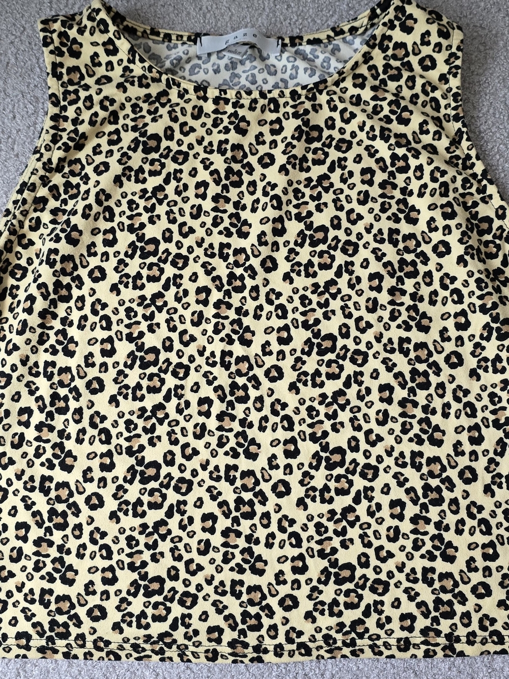 gaze Yellow Leopard Print Crop Top